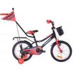 Detský bicykel 16" Fuzlu Thor čierno-červeno-modro-lesklý